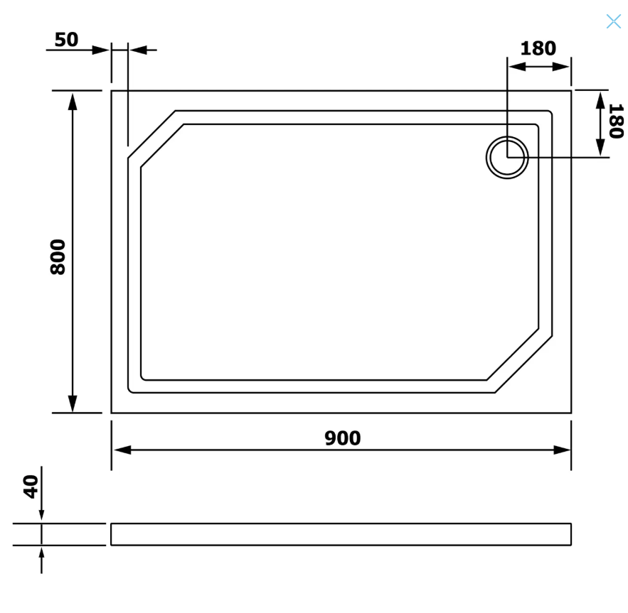 keramická sprchová vanička Gelco SARA HS8090 - 2