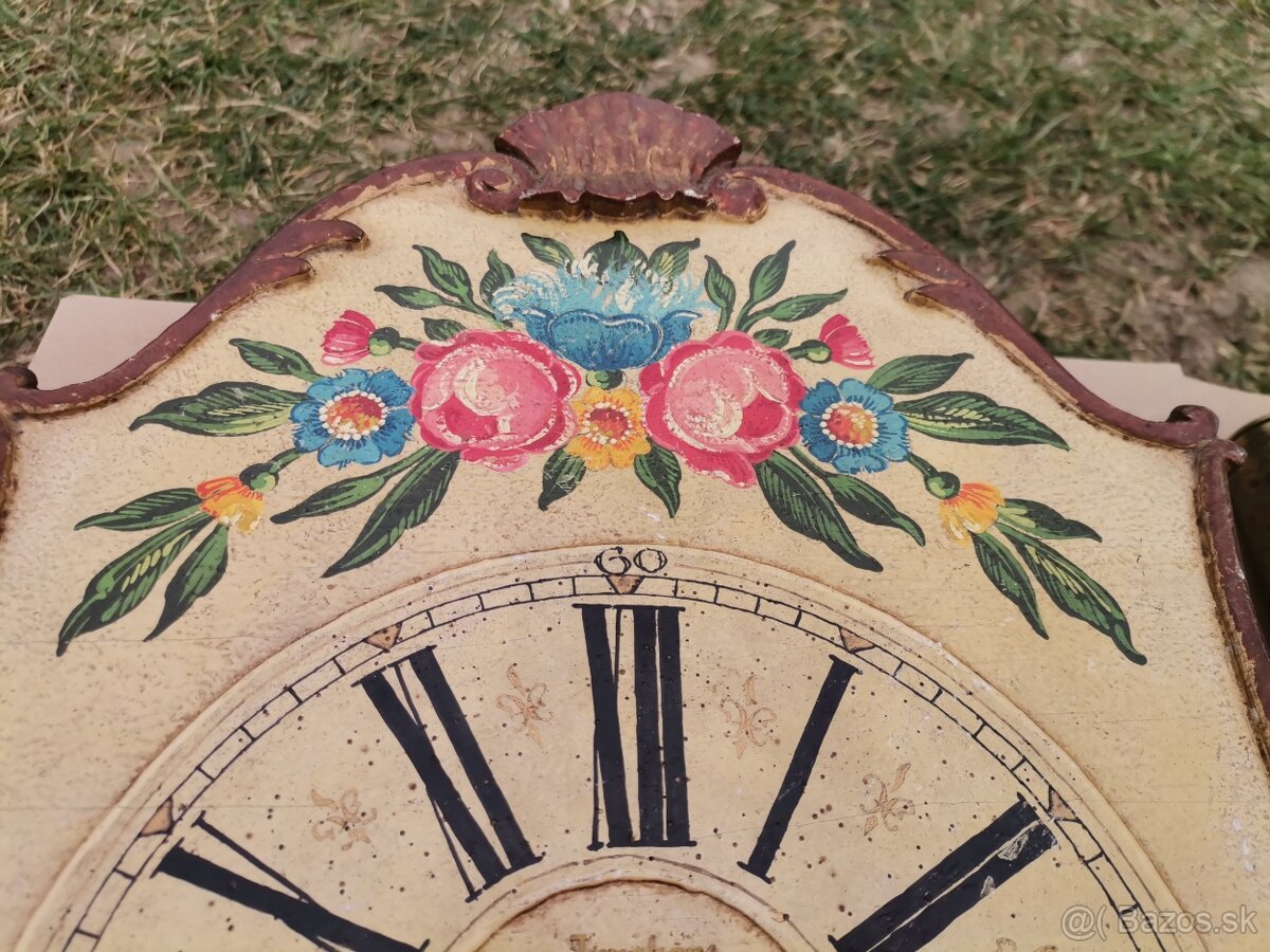 Starožitné maľované nástenné hodiny Junghans - 2
