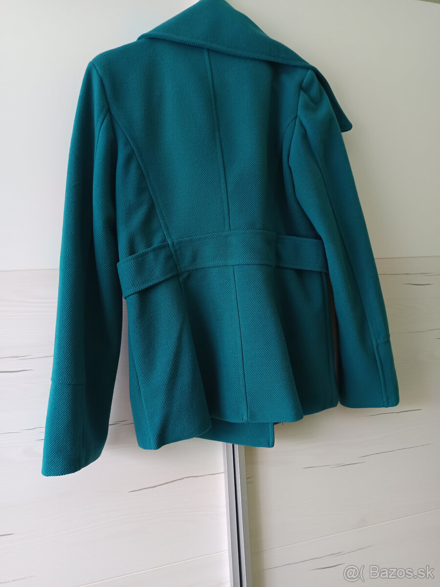 Krátky tyrkysový kabát - 2