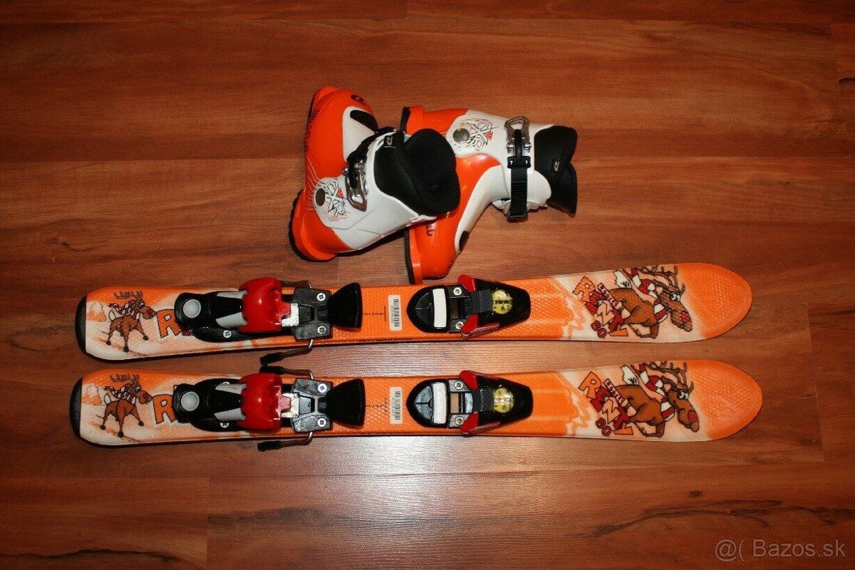 detské lyže 80 cm , lyžiarky - 2