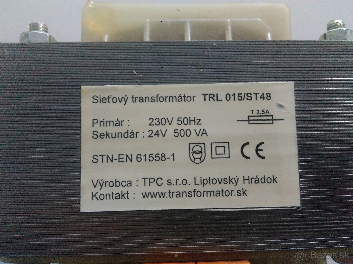 Transformátor 24V 500W - 2