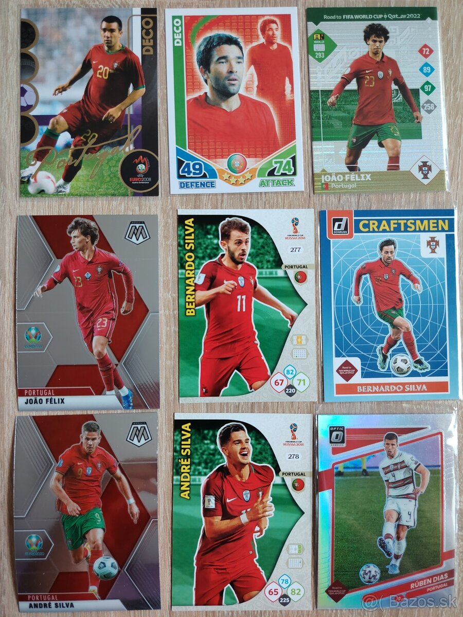 Portugalsko - futbalové kartičky - 2