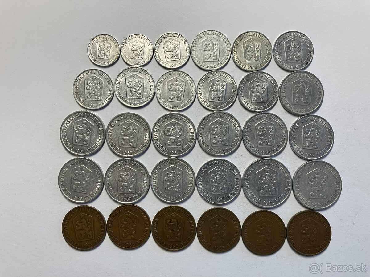 Československo 1960 - 1993 ČSSR ČSFR mince v obyčajnom stave - 2