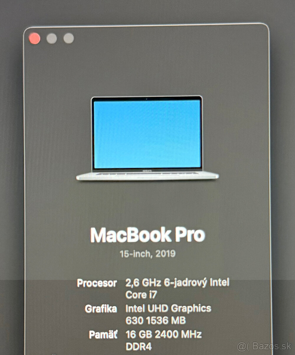 MacBook Pro 15" 2019 - i7, 16GB, 256GB (Space Grey) - 2