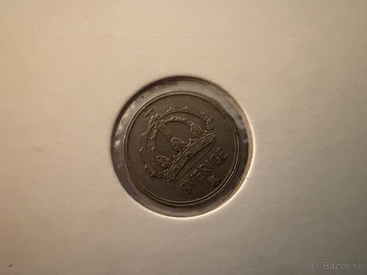 Strieborná minca 1948 Švédsko 10 Öre (0.400 Ag) - 2