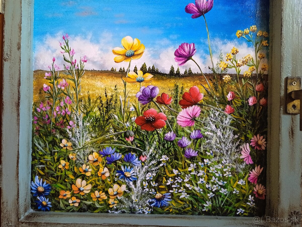 Obraz v starom okne 55x54 cm - 2