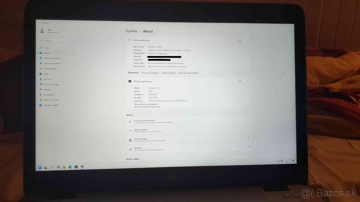Predám Notebooky HP Probook 840 G3 - 2K diaplay 2560x1440px - 2