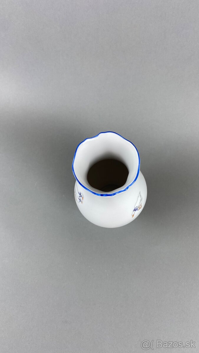 Váza s motívom husí, modrá linka, MZ - 2