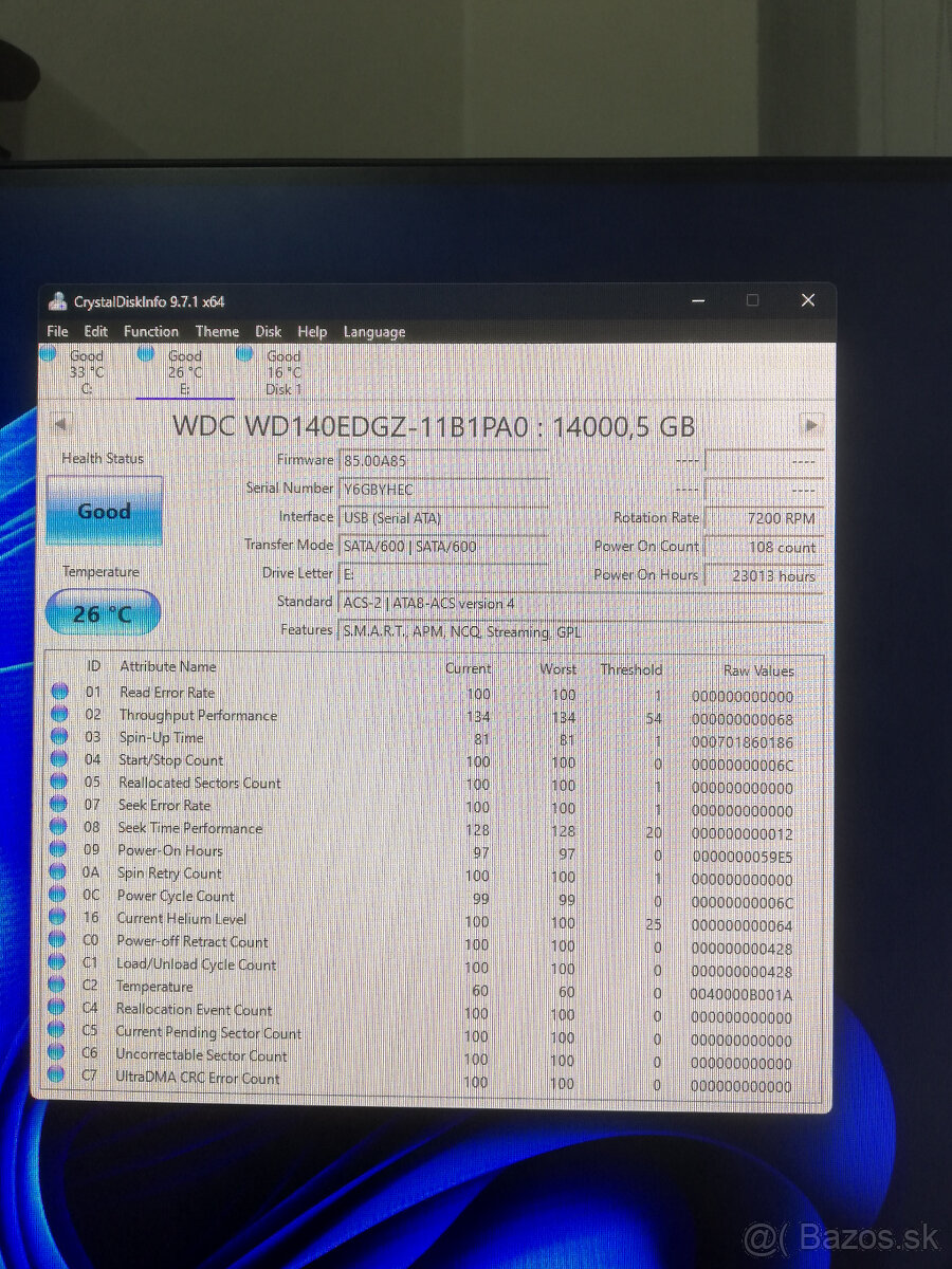 Predám externý pevný disk WD Book 14TB - 2