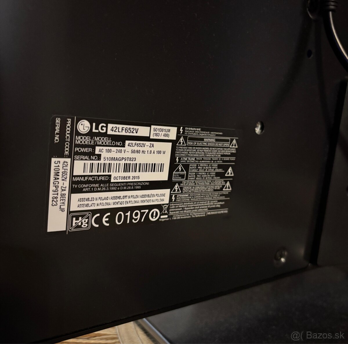 Televízor LG 42LF652V - 2