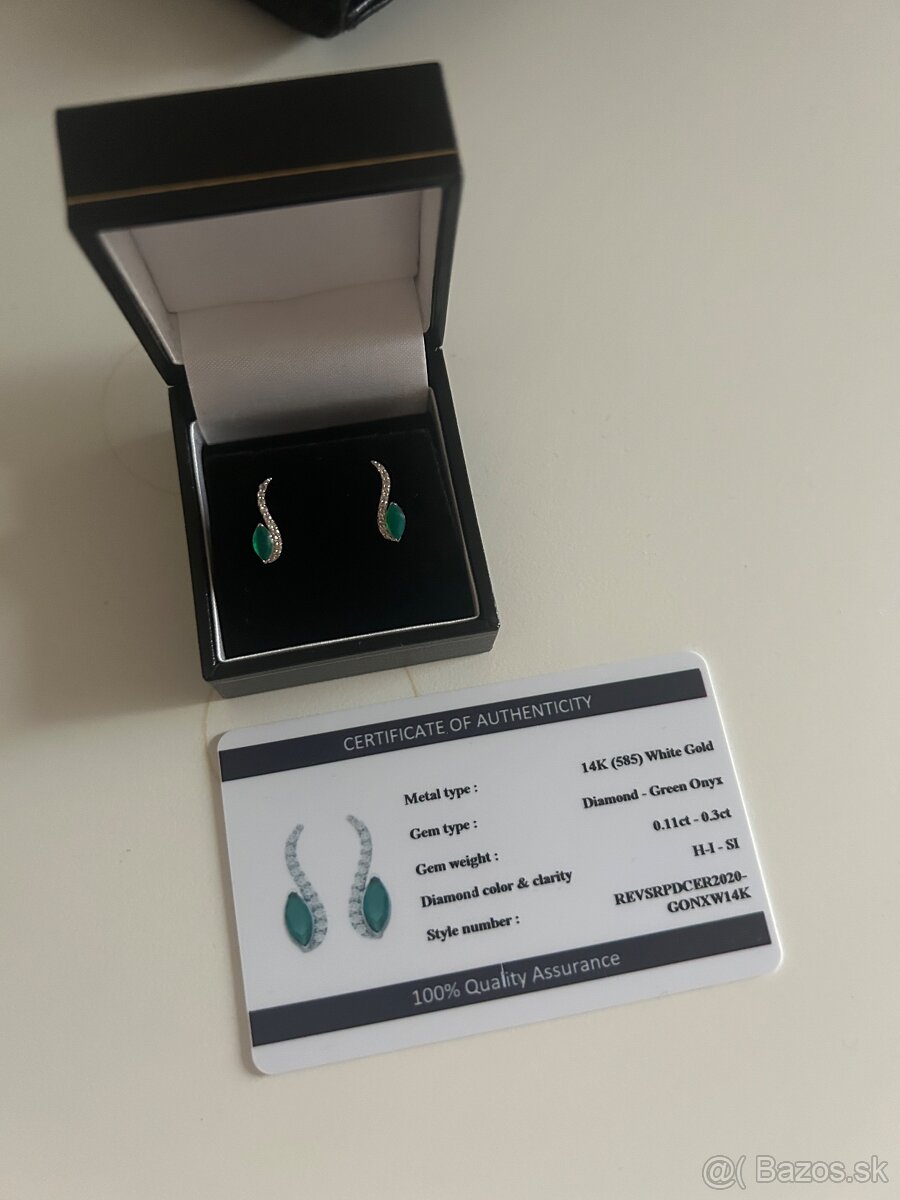 Revoni zlaté diamantové náušnice - 2