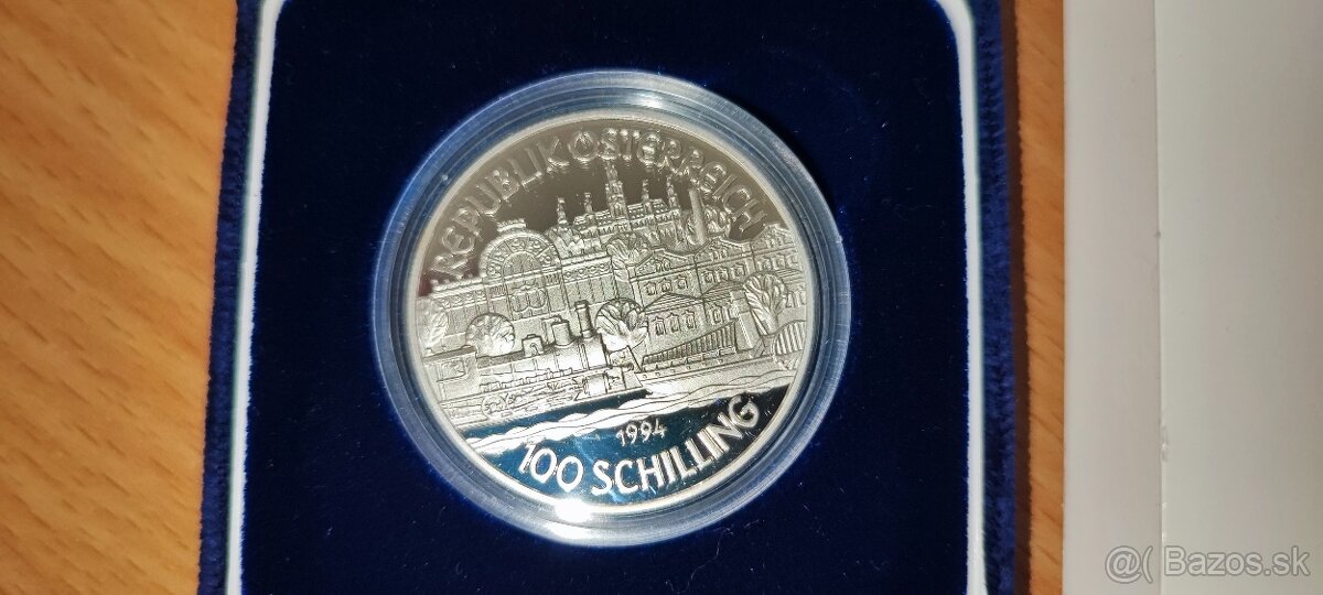 100 šilingov vo verzií proof z roku 1994 Franz Jozef - 2