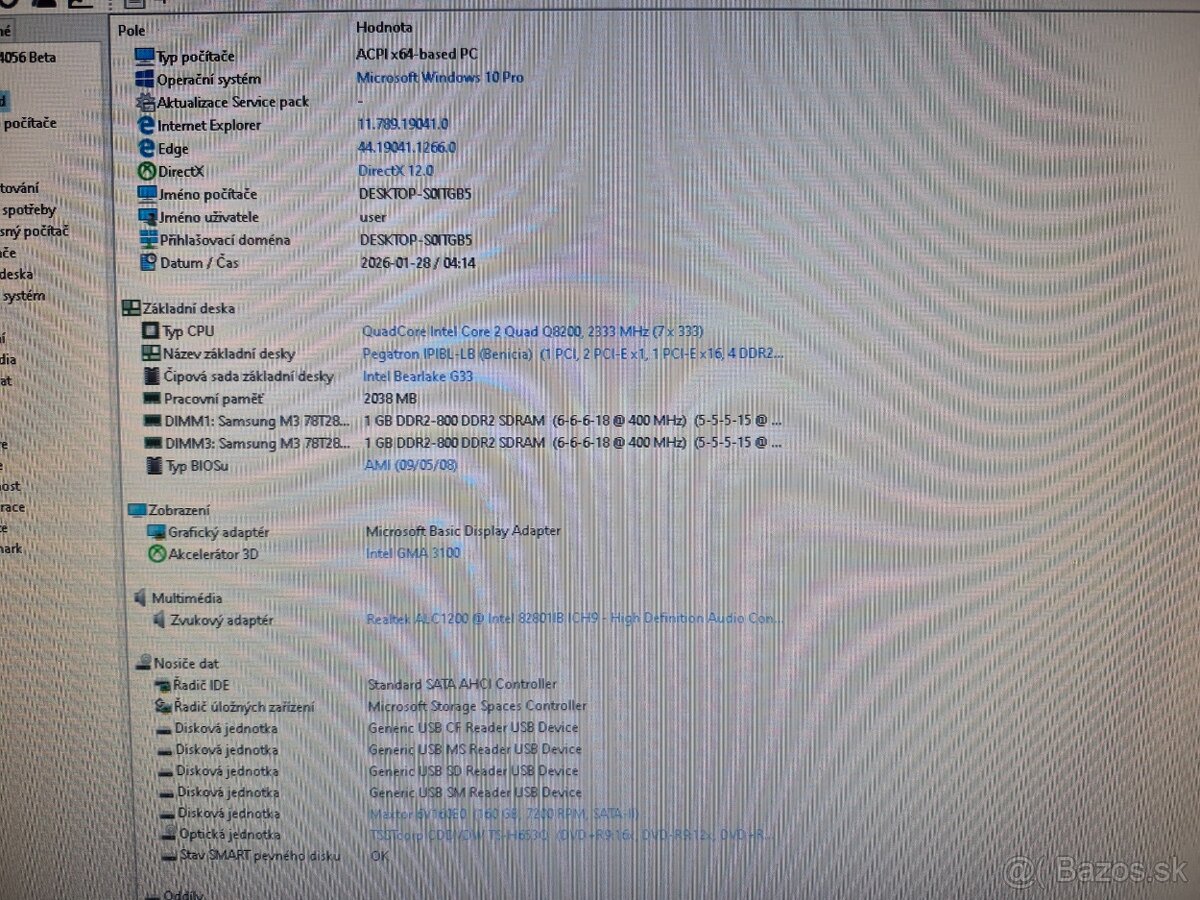 PC Hewlett-Packard Core2Quad Q8200 / 4x2.3GHz - 2