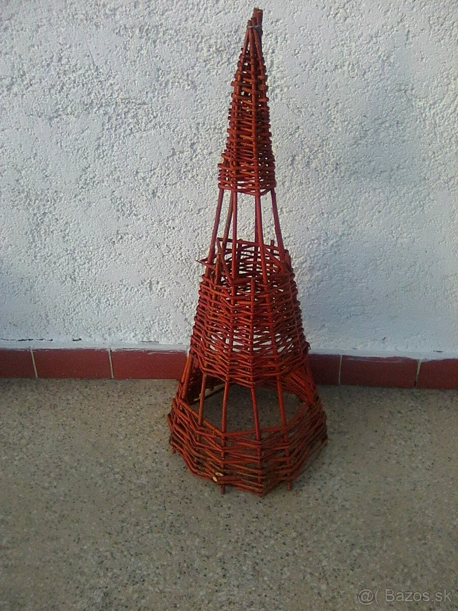 Predám ručne pletený, prútený stromček. - 2