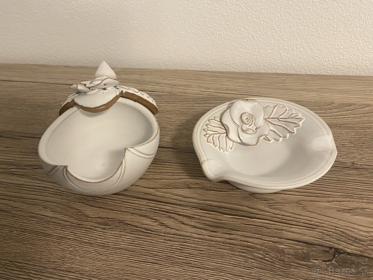 Keramická cukornička+ popolník - 2