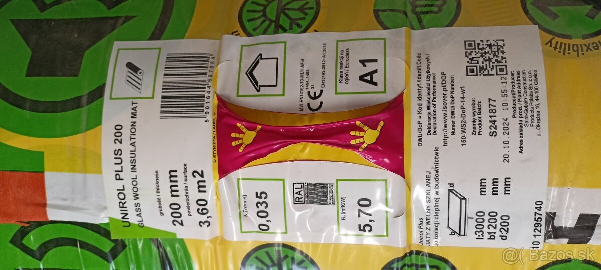 Minerálna vlna/vata Isover unorol plus 200 - 2