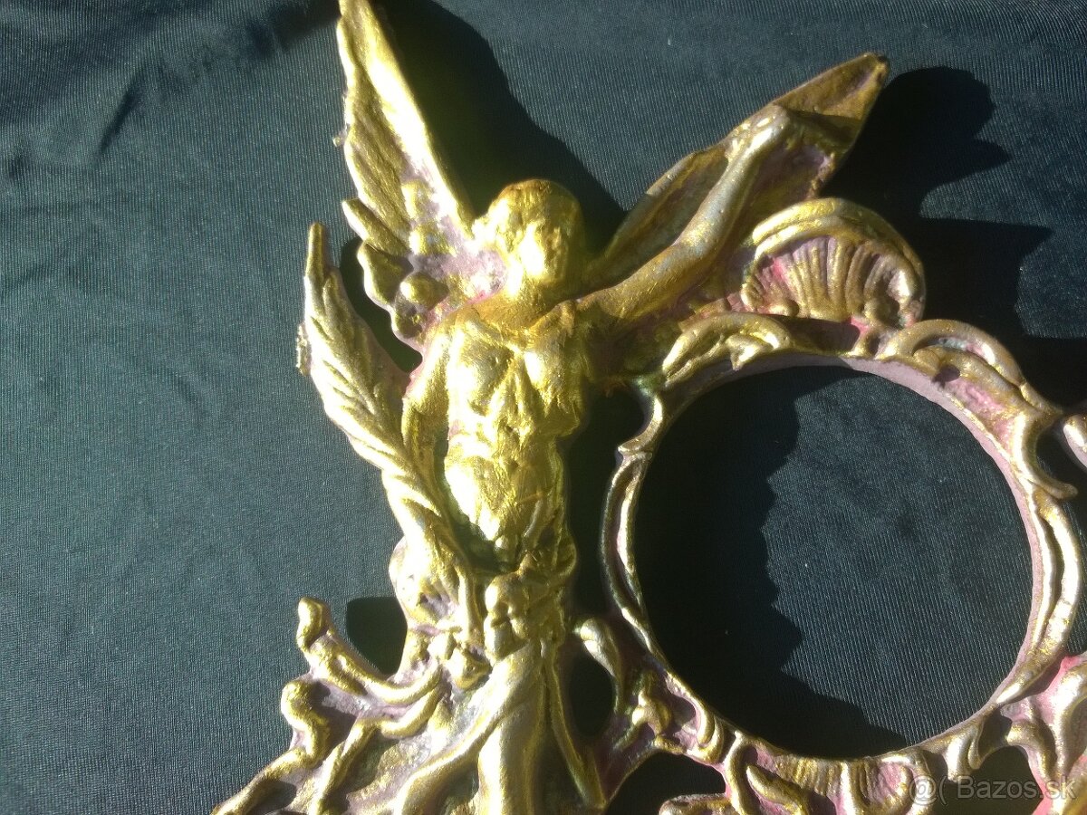 starý kovový historický rámček na hodiny - 2