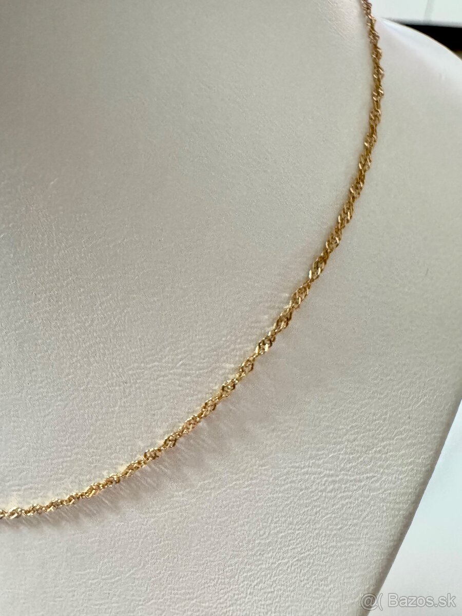 Zlatá retiazka Singapur 585 - 2