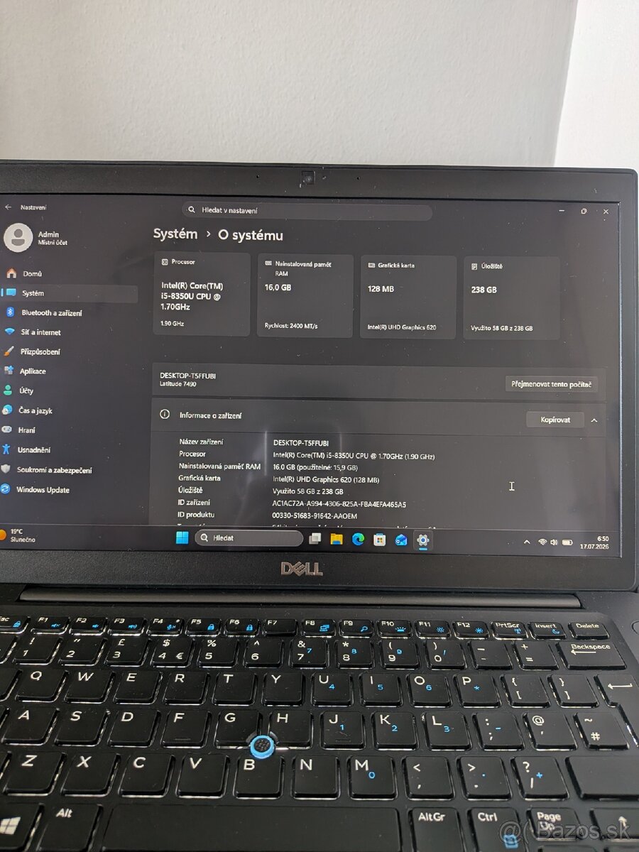 Dell Latitude 7490 dotykový i5/16GB/256GB/FHD/Win 11 Pro - 2