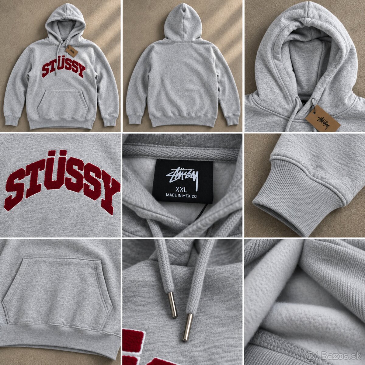 Stüssy Big Logo šedá - 2