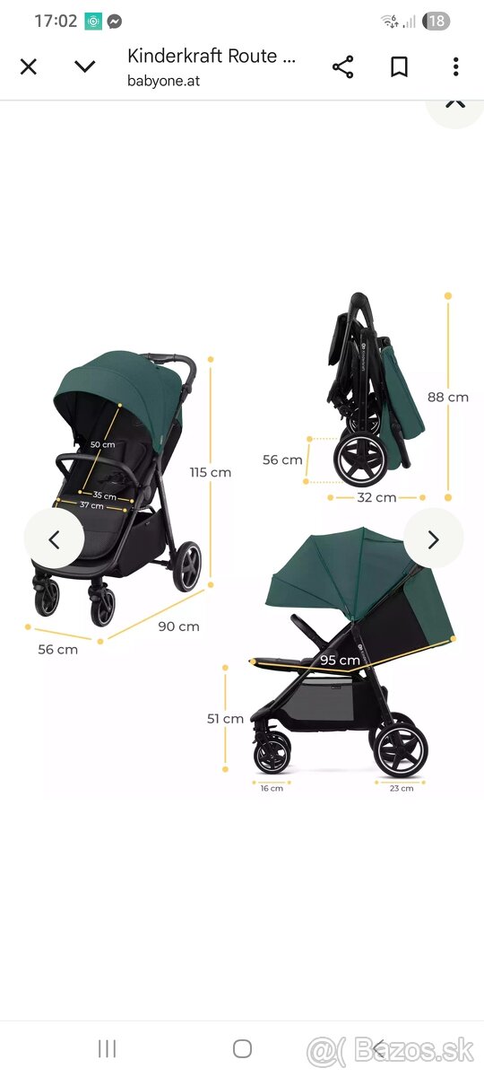 Kinderkraft kočík + Elodie podložka - 2