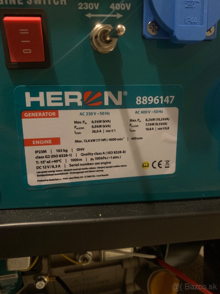 Heron elektrocentrála/generator 8.2kW - 2