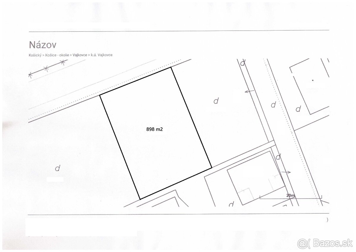 VAJKOVCE - pekný stavebný pozemok o výmere 898 m2 - 2