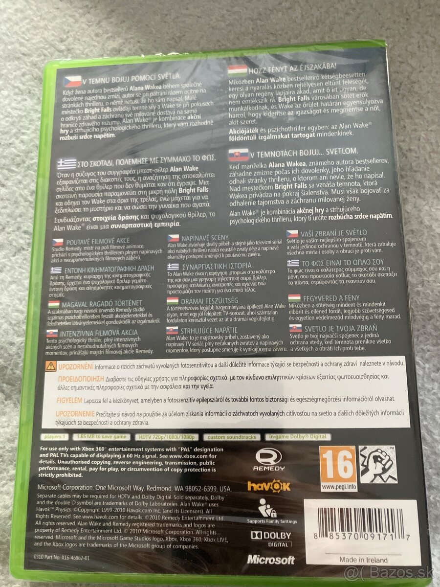 Alan Wake (Xbox360) - nova - 2