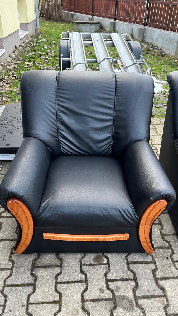 Kožené kreslo/gauč 2ks - 2