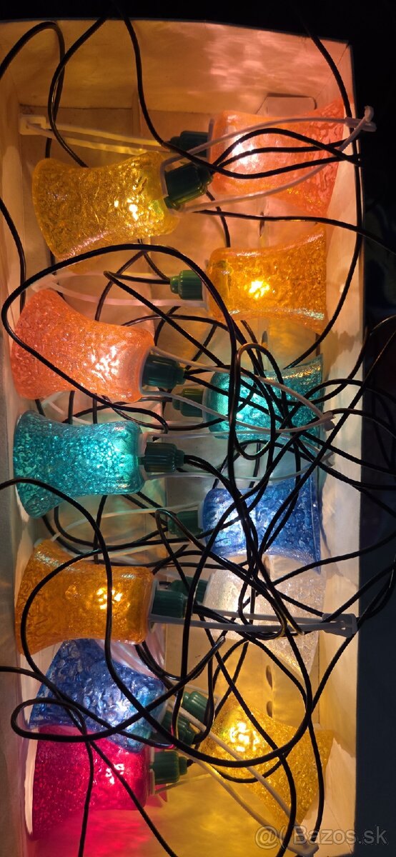 Retro vianočné osvetlenie zvončeky - 2