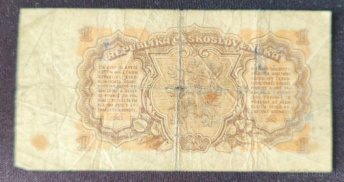 1 koruna československá, pôvodná - 2