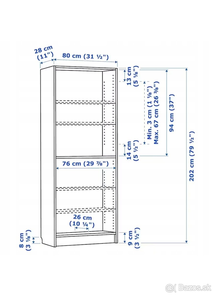 Predám knižnice Ikea Billy 2ks - 2