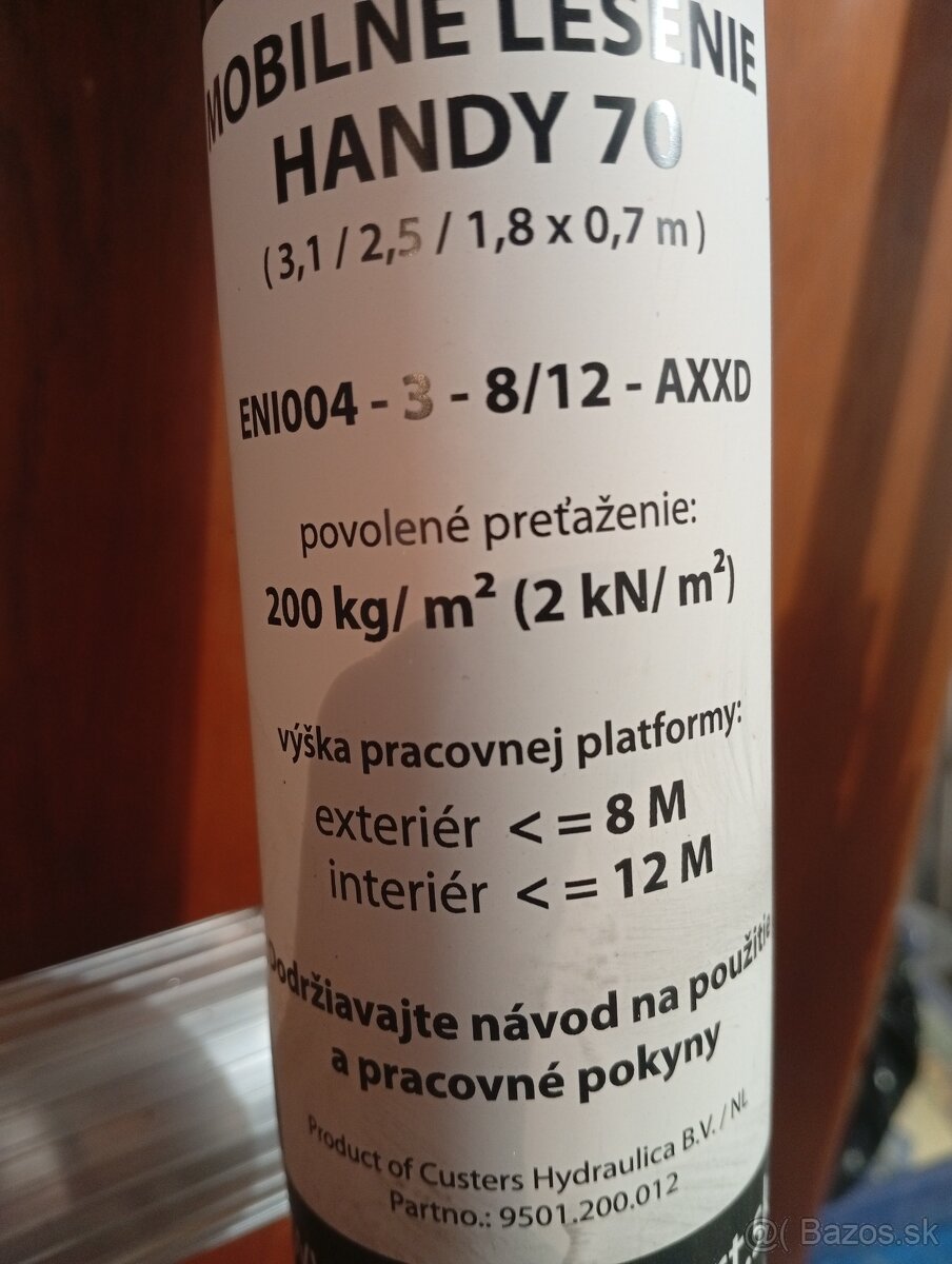 predám lešenie CUSTERS Handy 0718 C.08.A - 2