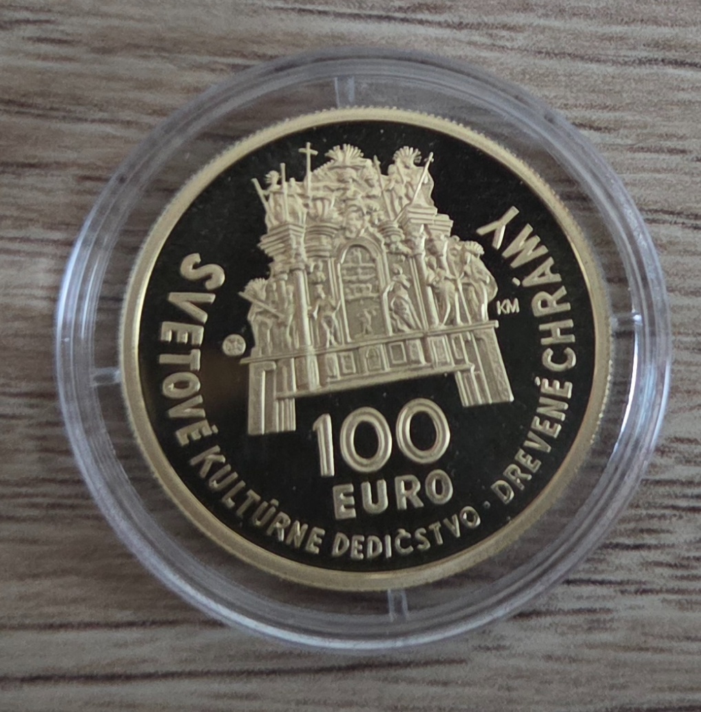 Zlatá zberateľská minca 100 € Drevene Chramy 2010 - 2