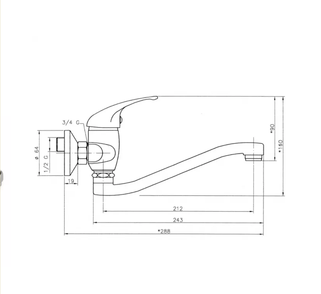 Vodovodná batéria nástenná Titania-neon - 2