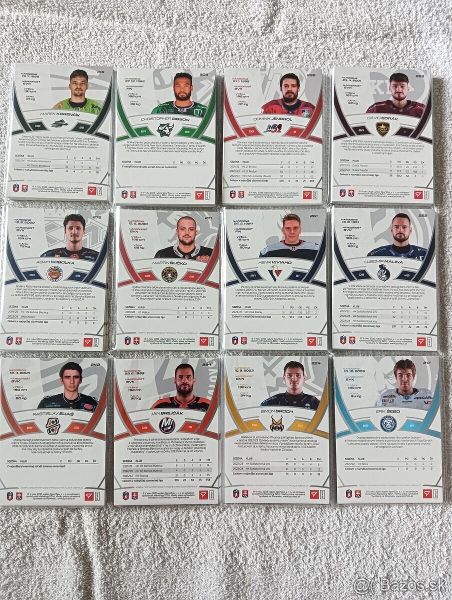 KARTICKY TIPOS EXTRALIGA 2024/2025 - 2. SÉRIA - 2