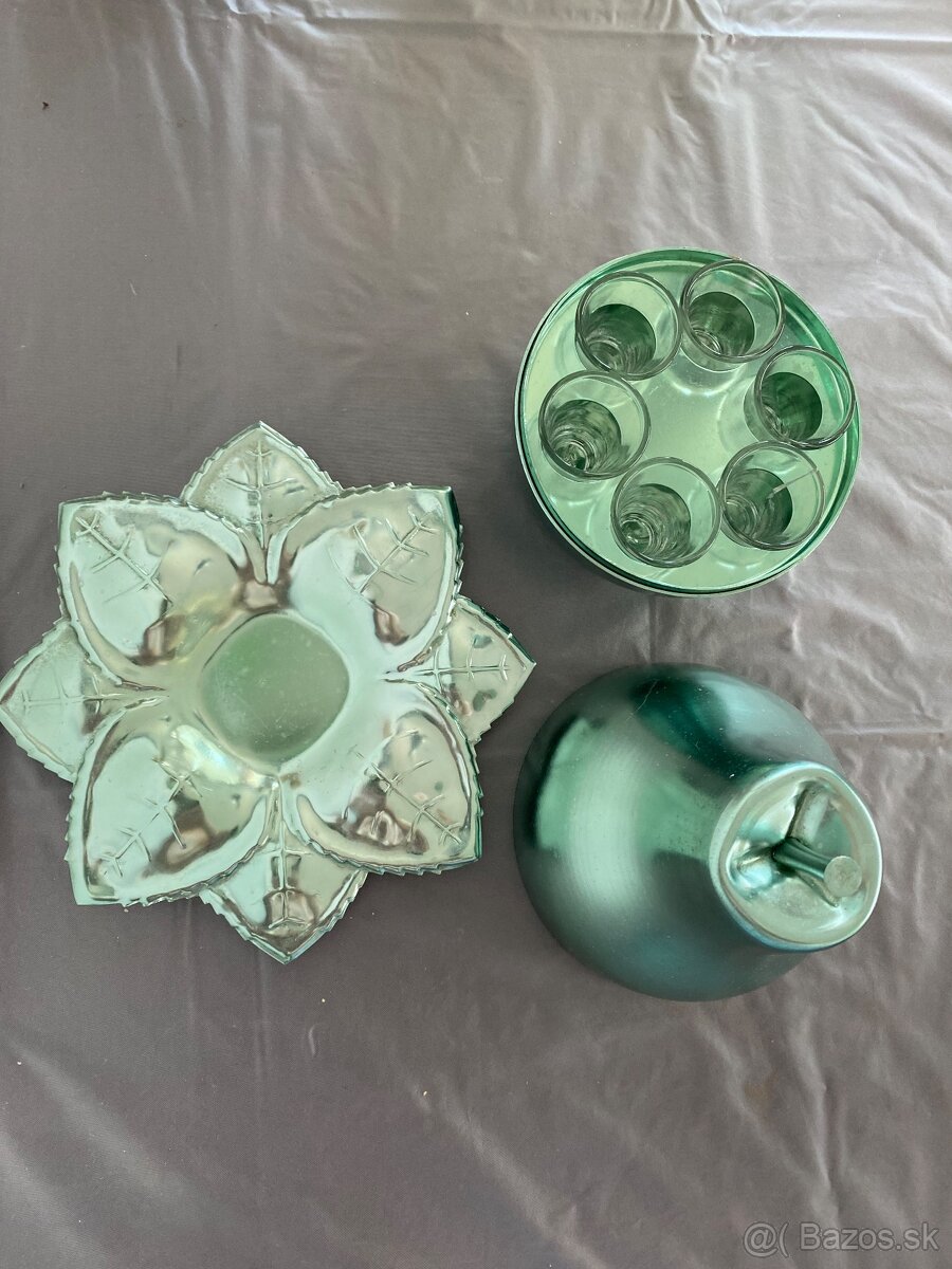 Retro plechová hruška - zelená - 2