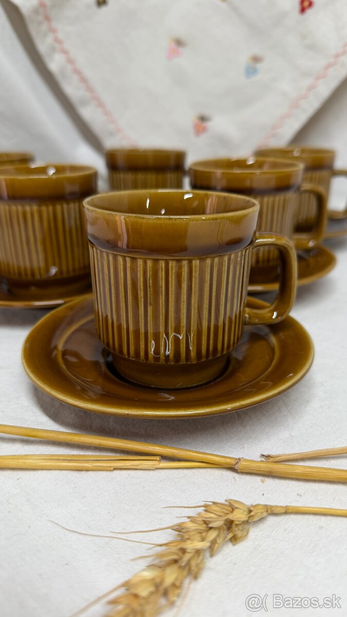 Šálky s podšálkami KERA VITRAL Czechoslovakia - 2