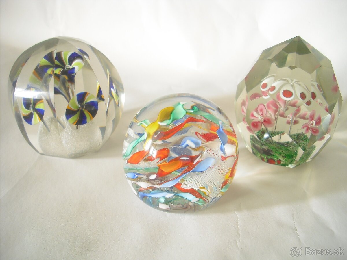 predam starozitne brusene sklenene tazitko 1900 3 ks - 2