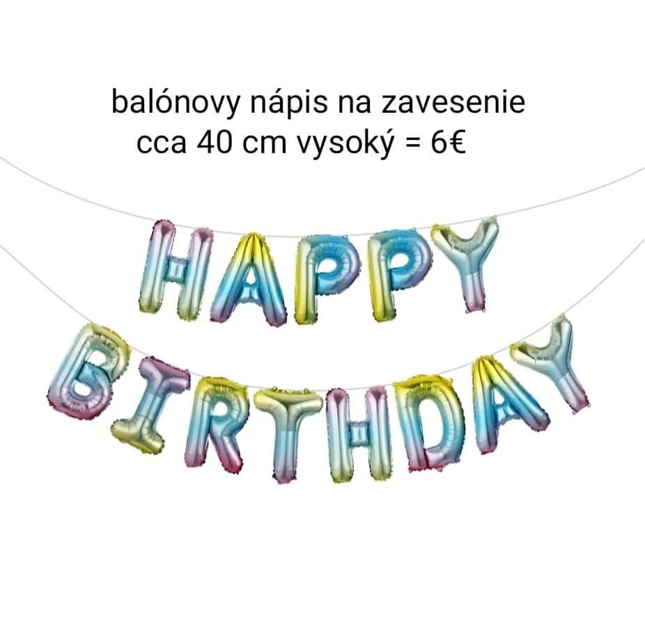 Balonové nápisy dievča - 2