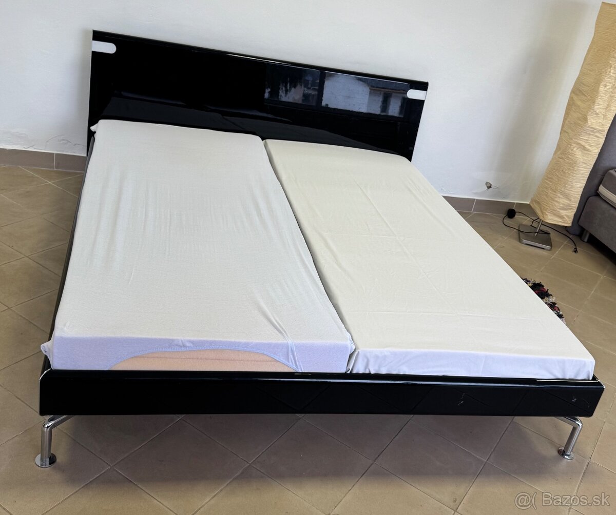 Manželská posteľ 180x200 – čierna (moderná) - 2