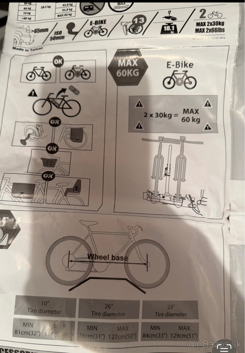 Predám nosič bicyklov na ťažné - Buzz Rack E - Scorpio 2 - 2