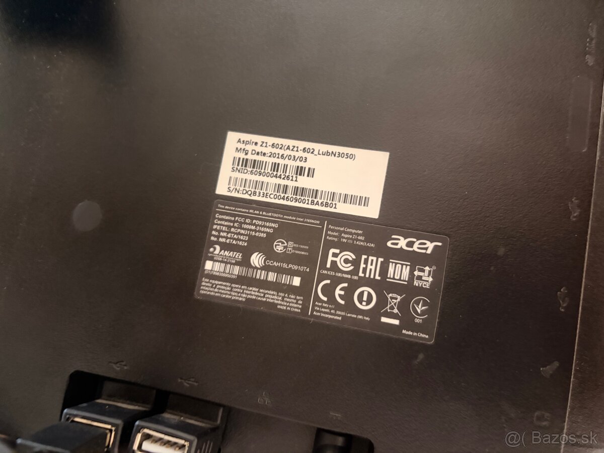 Predám All-in-One počítač Acer Aspire Z1-602 - 2