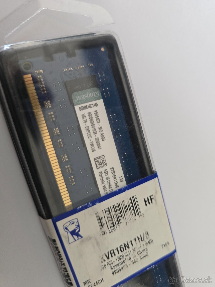 Kingston 8GB DDR3 - 1600MHz - NOVÁ - 2