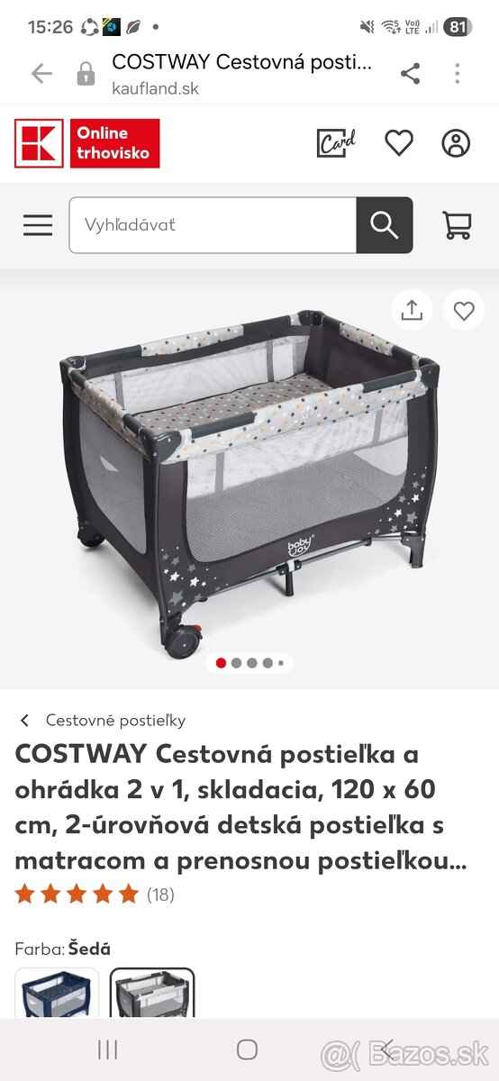 Detska postielka prenosna - 2