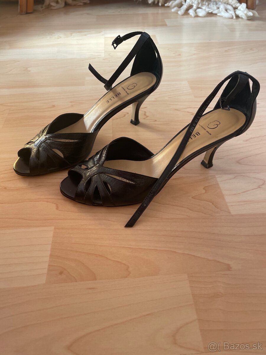 dámske čierne sandale veľ. 37 - 2