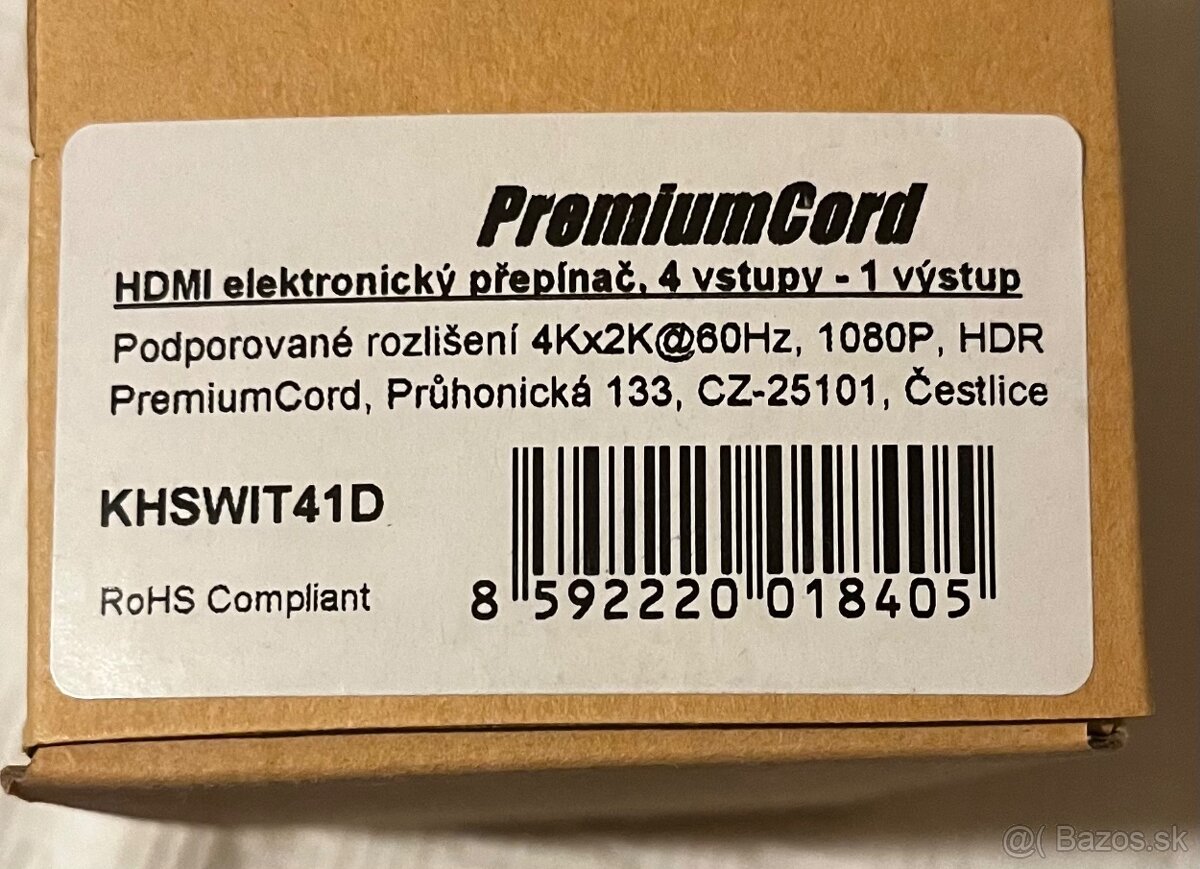 4-portový HDMI switch Premium Cord - 2