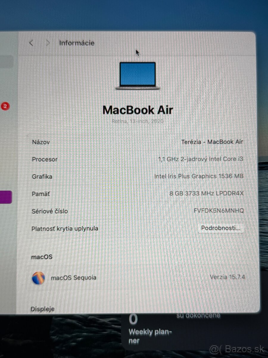 Predám MacBook air 13 2020 - 2