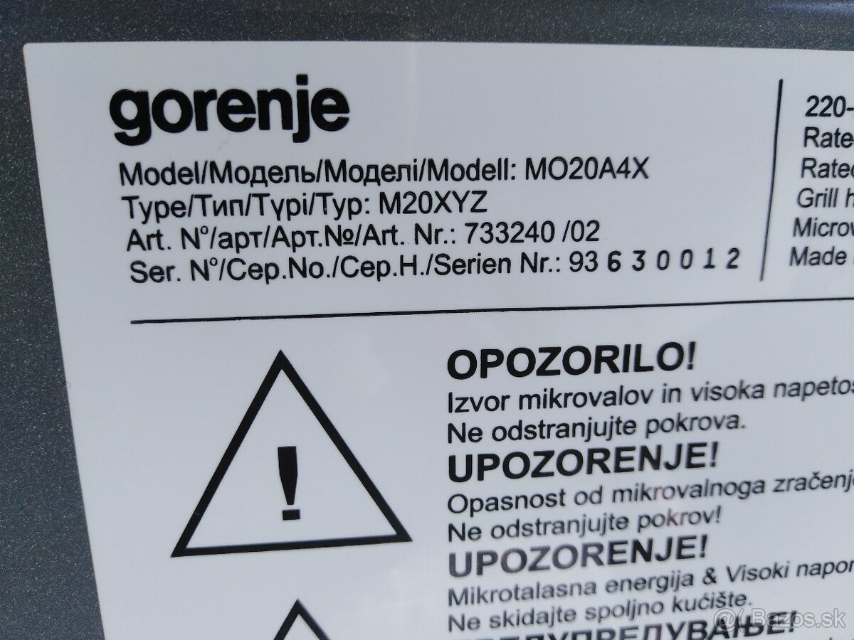 Gorenje MO20A4X M20XYZ - 2