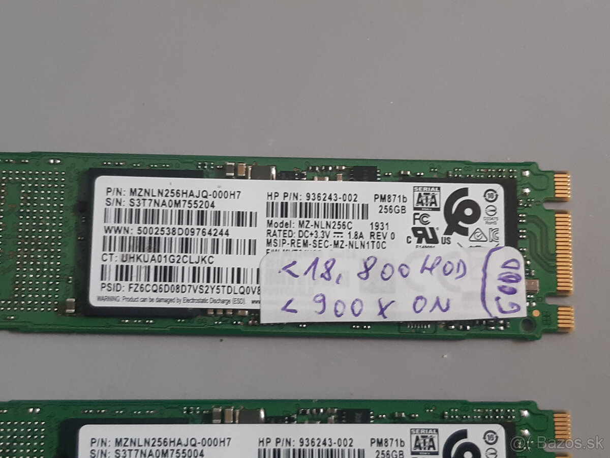 SSD 256GB M.2 SATA SAMSUNG PM871b 80mm - 2